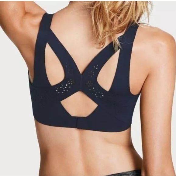 💚5/$25 32DD Victoria Sport Angel Max Navy Sports Bra Maximum Support VS - Picture 2 of 7